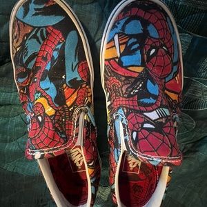 Spider-Man Vans (boys size 5.5 women 7.0)